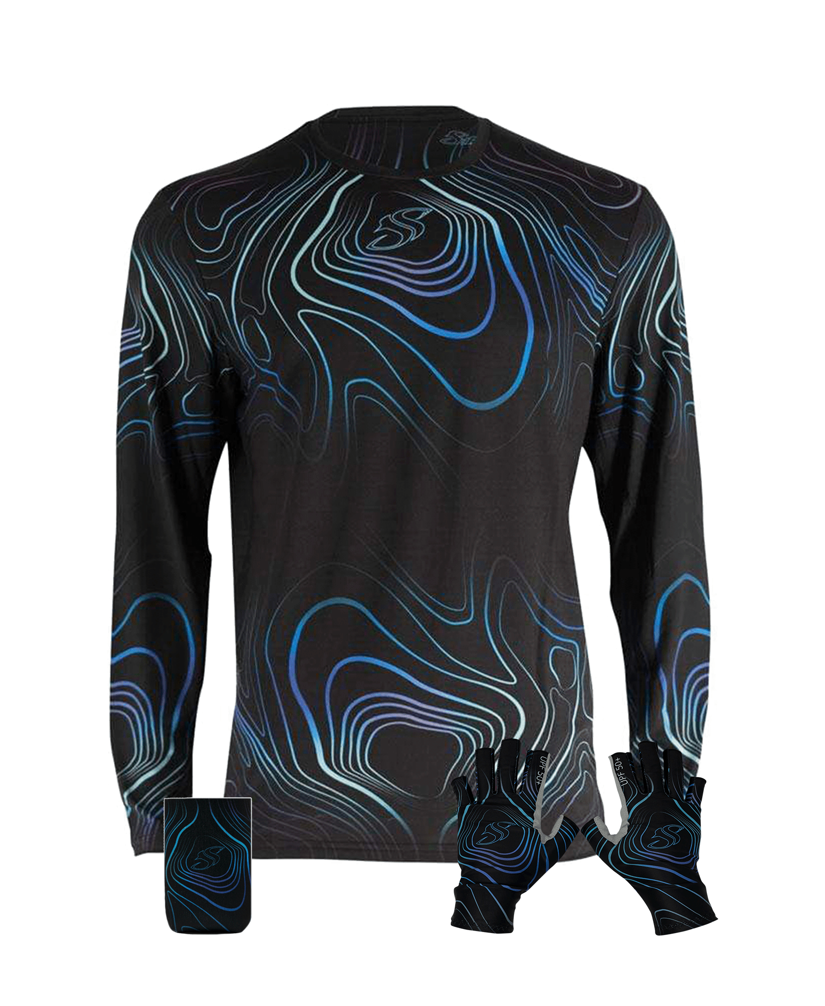 Contour Fishing Gift Pack - Shirt, Gloves, Koozie