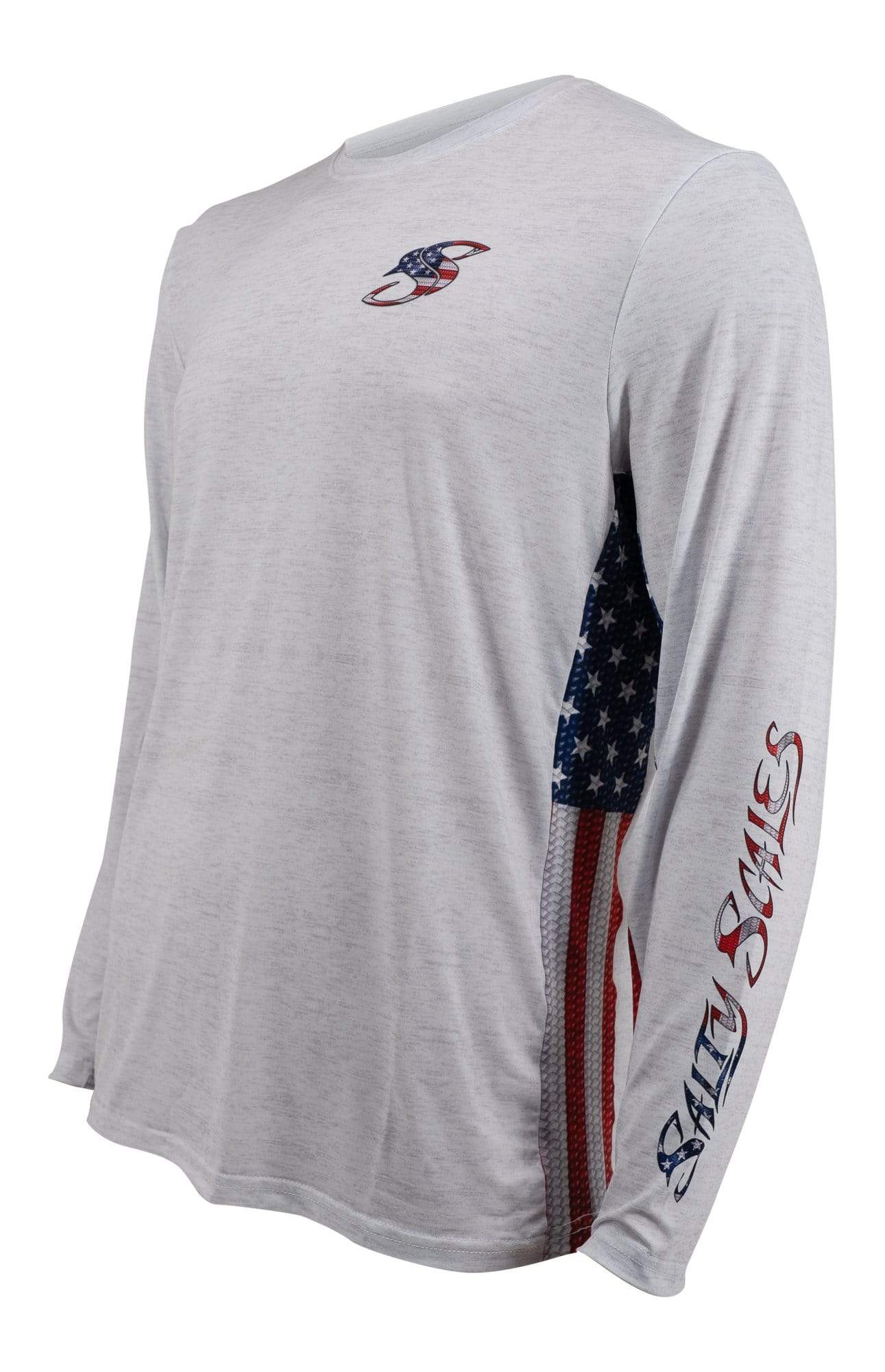 American Flag Stringer Long Sleeve Fishing Shirt