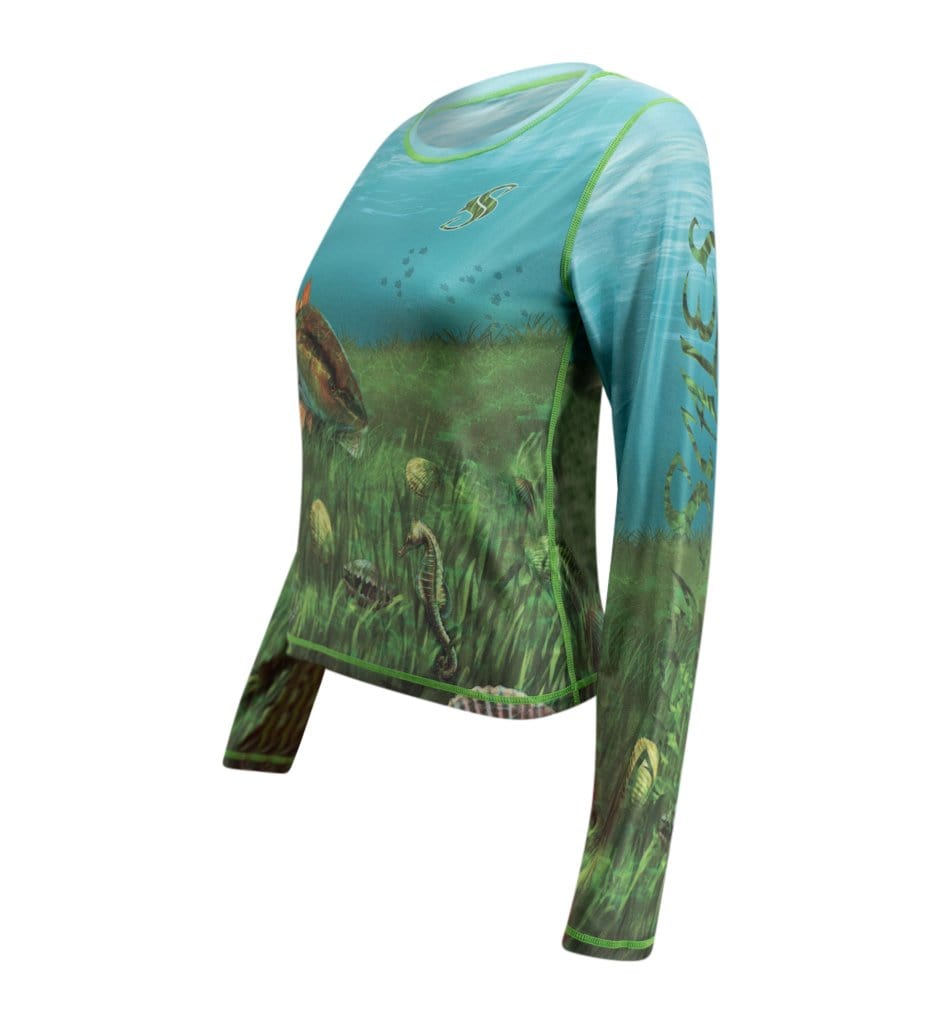 Womens Scallop Long Sleeve