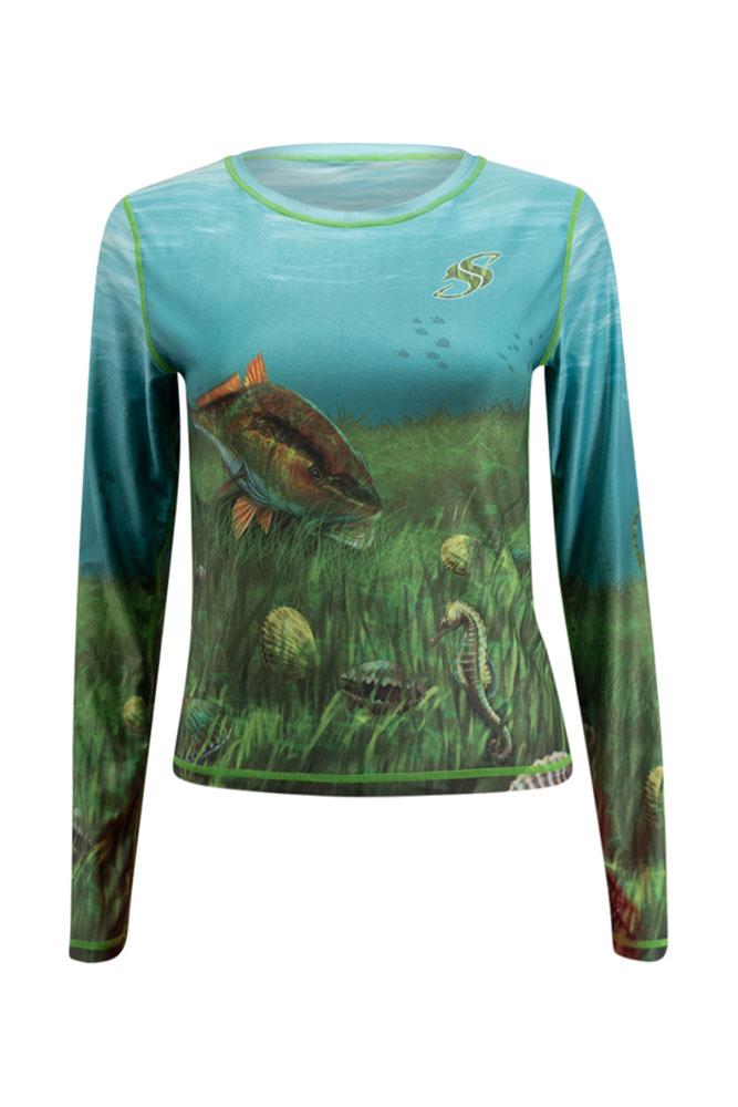 Womens Scallop Long Sleeve
