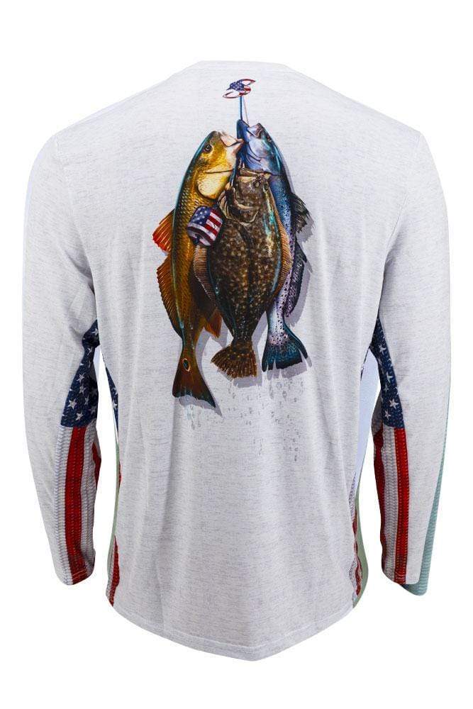 American Flag Stringer Youth Fishing Shirt - Main Image