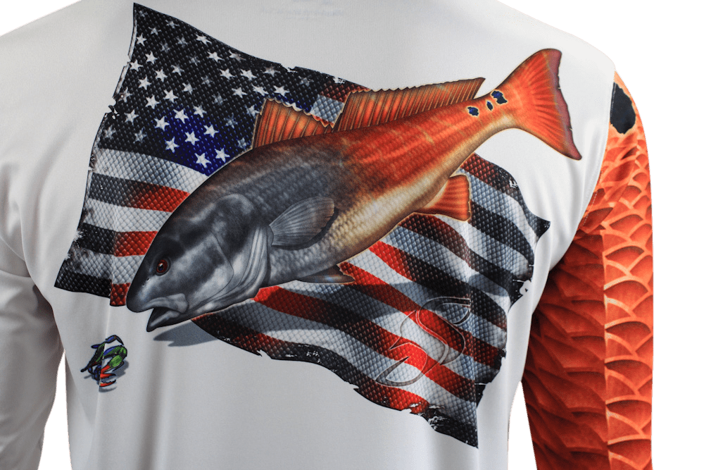 Saltwater Fishing Shirts Men American Flag Saltwaters Fish