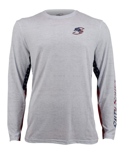 American Flag Stringer Long Sleeve Fishing Shirt