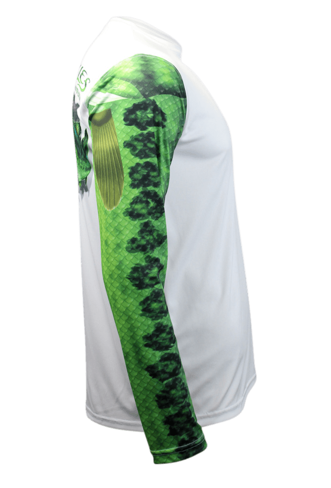 Largemouth Bass Long Sleeve Fishing Shirt for Men XS,SaltyScales