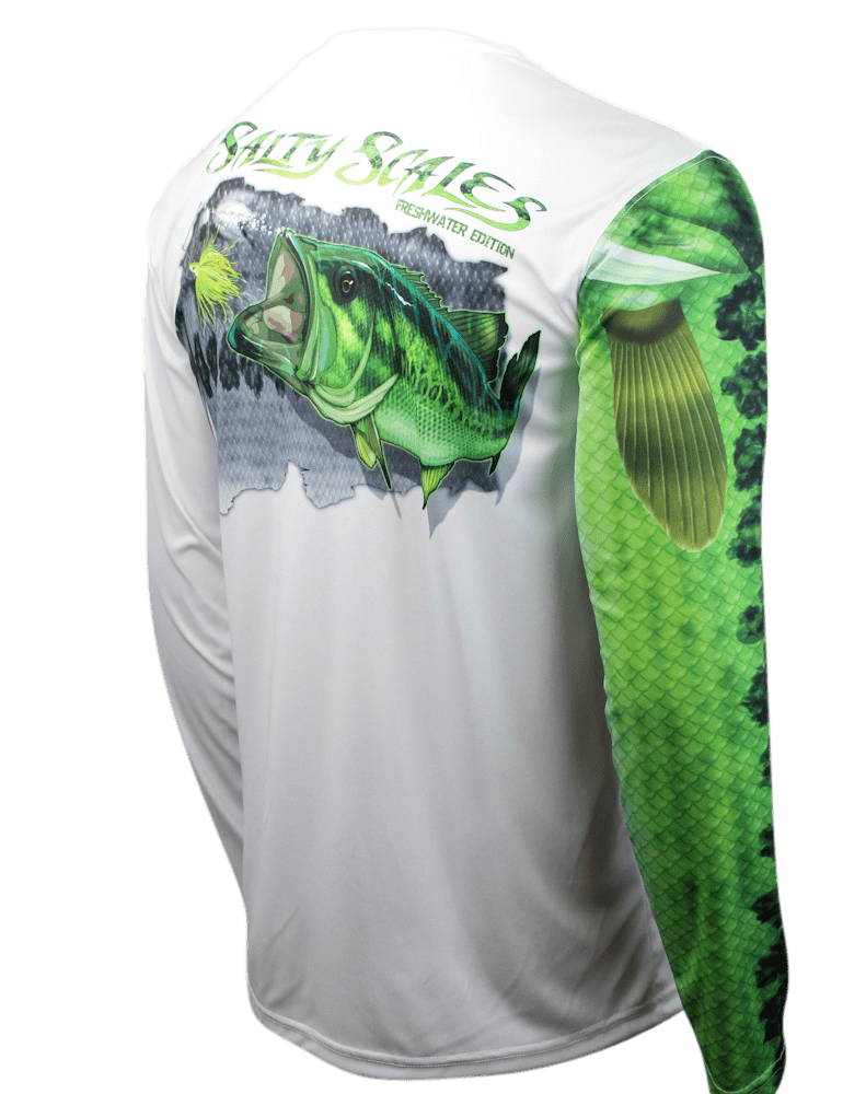 Largemouth Bass Long Sleeve Fishing Shirt for Men