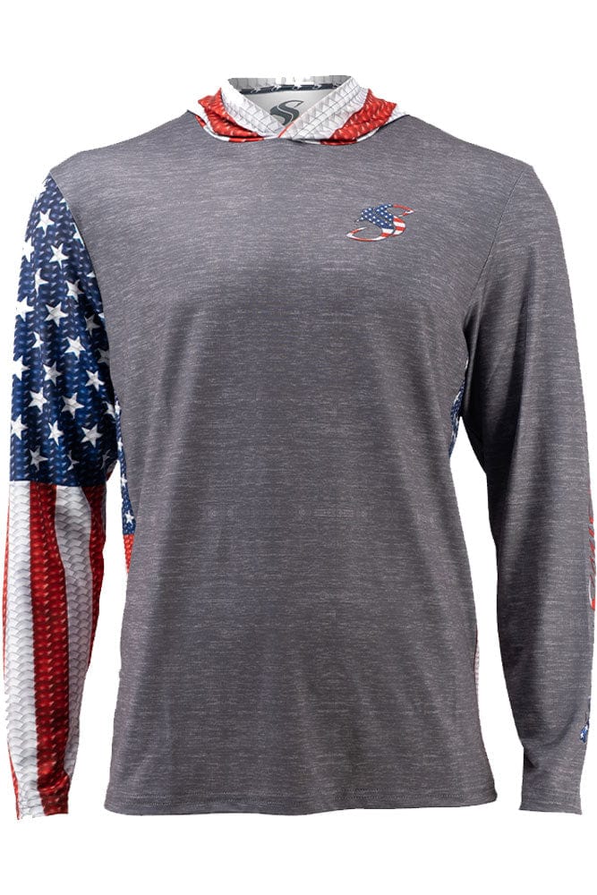 Salty Scales American Stringer Long Sleeve Fishing Shirt for Youth, Dri-Fit  Performance Clothing