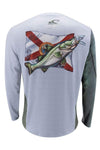 Snook Florida Flag Long Sleeve Fishing Shirt