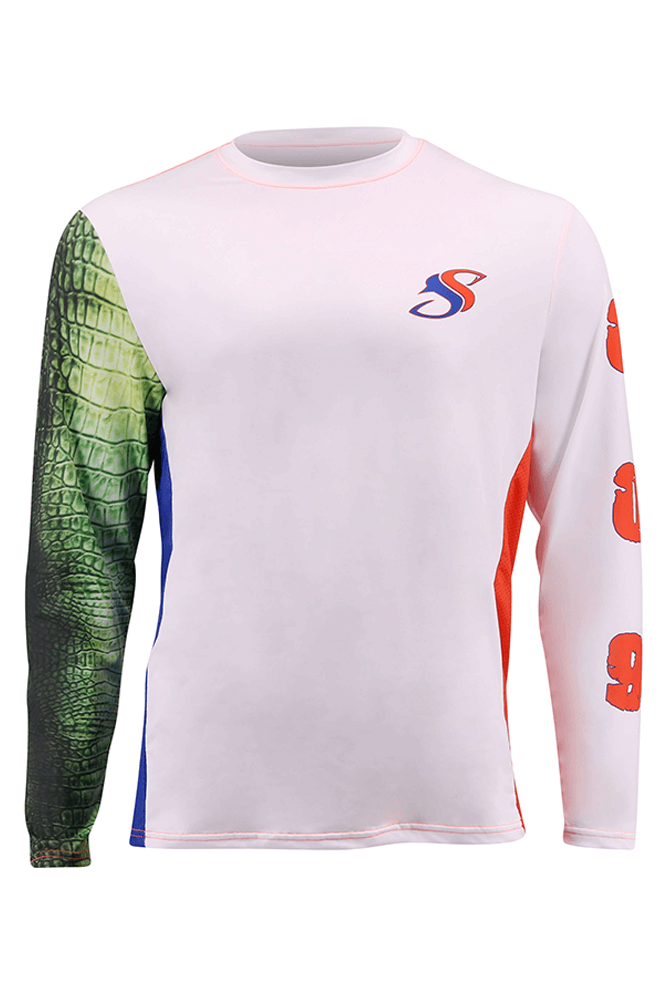 Salty Scales Smallmouth Bass Long Sleeve Fishing Shirt for Men