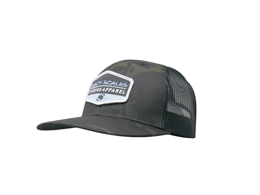 Multicam Trucker Salty Scales Fishing Hat