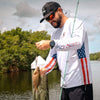 American Flag Stringer Long Sleeve Fishing Shirt
