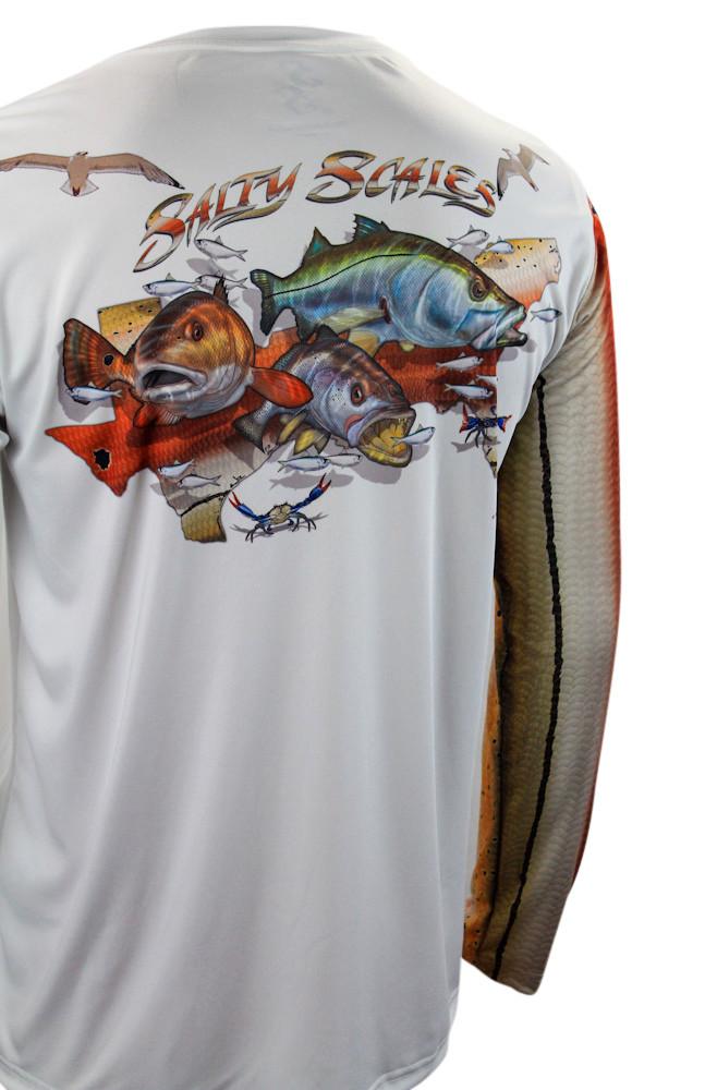 Inshore Slam Fishing Shirt for Men XXXL,SaltyScales